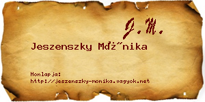Jeszenszky Mónika névjegykártya