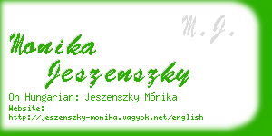 monika jeszenszky business card